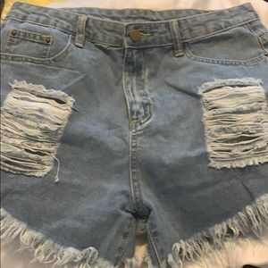 Jean cut off shorts in Large (sz8-10)